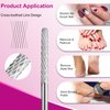 Vnjaoi Tungsten Carbide Nail Drill Bit, Cuticle bit for nail drill 3/32" Safety Under Nail Carbide Cuticle Cleaner Bit for Nail Prep, Nail Trimmer, Professional Nail Art Tools for Manicure