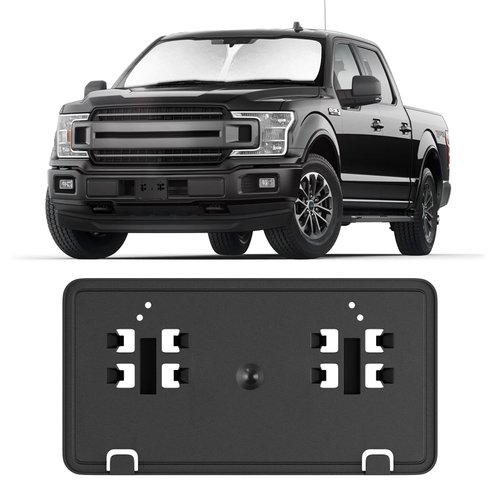 Replace for Ford 2018 2019 2020 F150 Front License Plate Bracket Frame Holder, JL3Z17A385BA Accessories F150 Bumper License Plate Mount Black (2018-2020(2.7L 3.0L 3.5L))