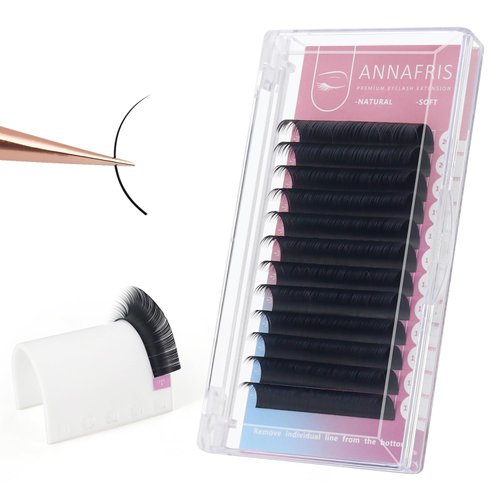ANNAFRIS 16 Rows Volume Classic Eyelash Extension 0.05 C Curl 8-15mm Mix Matte Black Individual F...