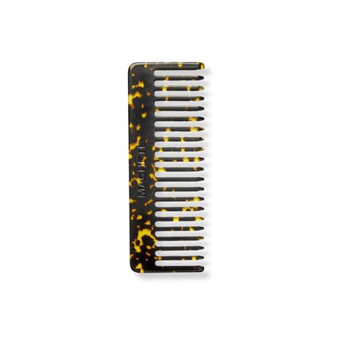 MACHETE No. 2 Comb Wide Tooth Comb Handmade Styling Comb - Hair Styling, Fine Dressing Comb and Detangling Comb for Women and Men (Dark Tortoise)