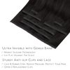 WENNALIFE Genius Seamless Clip in Hair Extensions Human Hair 7pcs Ultra Invisible 50% Thinner Seamless Hair Extensions Clip In Natural Black Hair Extensions Real Human Hair