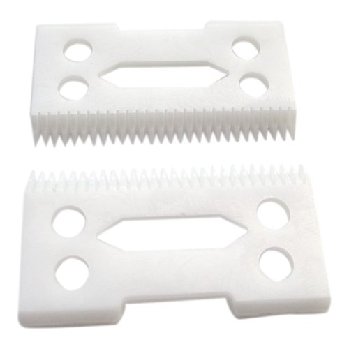 JRSHOME Pack of 2 Ceramic Replacement Clipper Blade set for Taper 2000 and WAHL 5-Star (White CeramicX2)