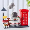 HJPLPXH Space Astronaut Micro Mini Building Block Set with Led Lighting Telephone Booth Kit Pen Holder Gifts for Adults and Kids (2188 Pieces)