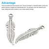 PATIKIL Feather Charm, 50Pcs Mini Feather Pendant Charm Bulk Metal DIY Dream Catcher for Jewelry Making Bracelets Earrings Necklace Crafts Keychain, Silver Tone