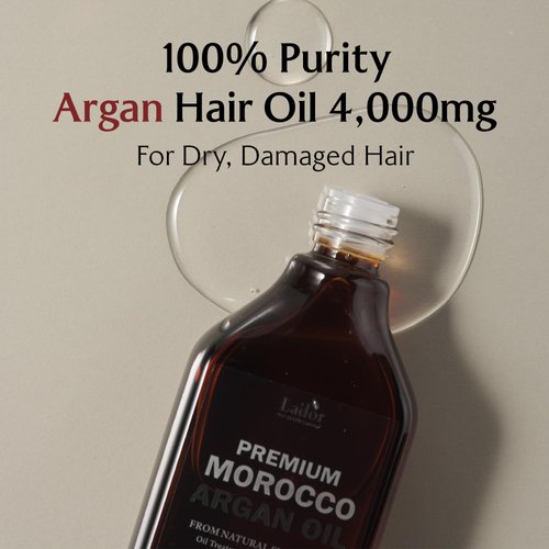 LA'DOR Nourishing Morocco Argan Hair Oil for Dry Damaged Hair - Hydrating Anti-frizz Leave-in Serum with Jojoba Oil for Thinning Hair to Silky Smooth Hair Korean Haircare LADOR