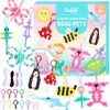 Happy makers Bead Pets, Pony Beads Kit Multicolor Pony Beads Animals Keychain Making Kit with Instruction, Keyring & Key Clasp, Ultimate Bead Pets Bead Keychain Kit, Art Craft Toys for Kids Beginners
