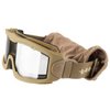 Lancer Tactical AERO Protective Airsoft Goggles Clear Lens - Tan