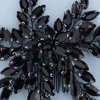 Chargances Bridal Black Flower Crystal Hair Comb Wedding Rhinestone Hair Side Combs Vintage Headpiece Bridesmaids Hair Accessories for Women