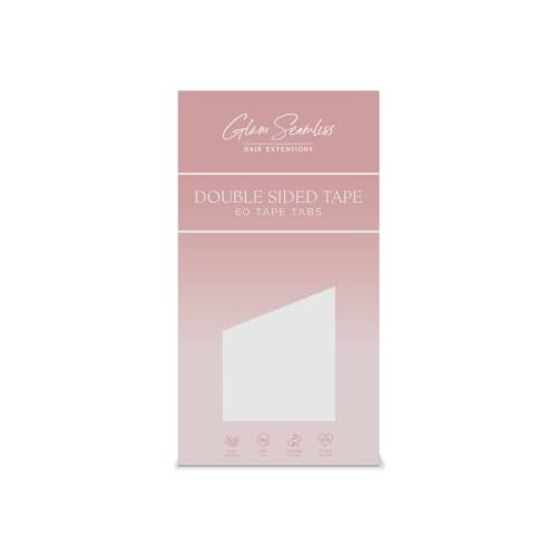 Glam Seamless Double Sided Tape for Hair Extensions, Replacement Tape for Tape in Hair Extensions - 60 Tabs Pack