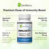 Zenrenu Quercetin Zinc Vitamin C Vitamin D - 6 in 1 Immunity Vitamins with Curcumin for Immune Defense & Antioxidant Support - Easy to Absorb Immunity Booster, 100 Vegetarian Capsules