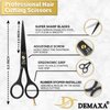 DEMAXA Professional Hair Scissors 6.5 Inch - Premium High Carbon Stainless Steel Barber Salon Hair Shears for Haircut Scissors - Ergonomic Design Super-Sharp Hair cutting Scissors Blades
