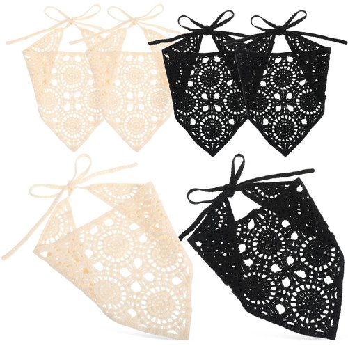 Baluue 6pcs Crocheted Bandanas, Soft Knitted Crochet Hair Bandanas, Soft Hair Scarf Headscarf Str...