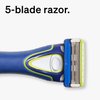 Schick Hydro Groomer — Beard Trimmer for Men, Beard Groomer with 5 Razor Blades, Blue