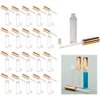 AllTopBargains 20 Yellow Gold Plastic PET Lip Gloss Bottles 10ML Balm Container Clear Stopper