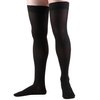 Truform 20-30 mmHg Compression Stockings for Men and Women, Thigh High Length, Dot Top, Closed Toe, Black, Small