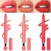3 Colors Matt Nude Lipstick Lipliner Lip Crayons Pack Set,Velvet Moisture Smooth Matte Lipstick Pencils,Waterproof&Waterlasting,04#05#06#