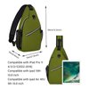 MOSISO Sling Backpack, Multipurpose Crossbody Shoulder Bag Travel Hiking Daypack, Army Green, Medium