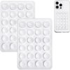 2 Pack Silicone Suction Phone Case Mount, Double Sided, Non Slip Suction Cup Phone Mount, Silicon Sticky Phone Grip for Cell Phone, Hands-Free Phone Accessories Holder for Selfies and Videos, White