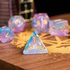 UDIXI 11 Piece DND Dice Set with Iridecent Swirls, Glitter Polyhedral D&D Dice for Role Playing Game Dungeons and Dragons, MTG and Other Tabletop Game (Purple Blue)