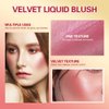 MEICOLY Pink Matte Dewy Liquid Blush,Super Natural Cream Blush Stick for Cheeks,Silky Smooth Soft Pinch Long-Lasting Waterproof and Sweat proof Blush Makeup,Cruelty-Free,02,Happy,Rose