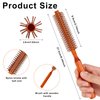 2 PCS Mini Round Curl Brush Set - Portable Bristle Brush Rollers for Styling Thin Hair, Short Hair, Bangs, Blow Drying, Lifting, and Men's Beard