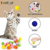 HaiPal Cat Toy Balls, 20Pcs Premium Soft Pom Pom Balls for Kittens, 1,9'' Funny Interactive Cat Pompom Toys for Bored Indoor Cats Playing Plush Balls for Craft DIY Decorations, Cute Kitten Kitty Toys.