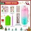 Bailiyake Decorate Your Own Water Bottle Kits for Christmas Gifts Girls,DIY Christmas Diamond Art Painting Crafts Kits,Christmas Stocking Stuffers Gifts for Girls,White Elephant Gifts (Pink)