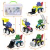 ALLROAD Dinosaur Magnetic Toy Cars Set Magnetic Building Dino Cars Magnetic Toy Vehicles Cars, Colorful Dinosaur Trucks Montessori STEM Toy for Developing Skills Games Gift for Boys Girls