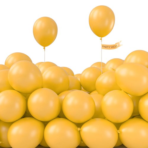 PartyWoo Orange Balloons, 50 pcs 5 Inch Goldenrod Balloons, Orangey Yellow Balloons for Balloon Garland or Balloon Arch as Party Decorations, Birthday Decorations, Baby Shower Decorations, Orange-Y10
