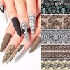 Snake Skin Nail Transfer Foil Sticker Nail Art Supplies Python Print Nail Foils Nail Art Stickers Starry Sky Nail Art Foil DIY Decals Holographic Nail Foil Transfer Designs for Women Girls (10 Pcs)