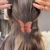 SIROLISA 6PCS Butterfly Hair Claw Clip, Butterfly Claw Hair Clips for Women Girls Small Nonslip Butterfly Jaw Clips for Thick Hair and Strong Hold Hair TypeA
