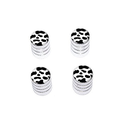 Cow Print - Tire Rim Wheel Valve Stem Caps - Aluminum