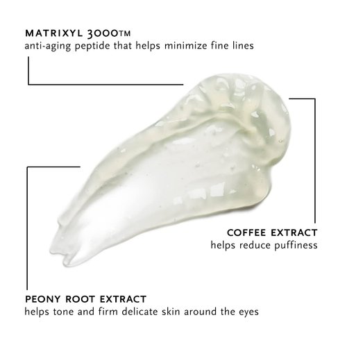 ARCONA Peptide Eye Serum - Coffee Extract Reduces Puffiness, Aloe + Lavender Soothe, Peptides Reduce Fine Lines + Wrinkles .3 oz. Made In The USA