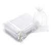 Bezall 50Pcs Sheer Organza Bags 4x6 Inch, White Wedding Party Favor Bags with Drawstring, Jewelry Gift Bags Christmas Candy Pouches