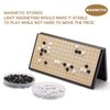 AMEROUS 11 Inches Magnetic Go Game Set (19 x 19), Travel Foldable Board Game Set with Magnetic Plastic Stones & Go Game Rules for Beginner, Kids, Adults （Weiqi）