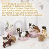 BOROLA Pet Dog Building Blocks Set Educational Toy Realistic Fun Animal Assembly Kit Toys Games(Doberman Pinscher Blocks)