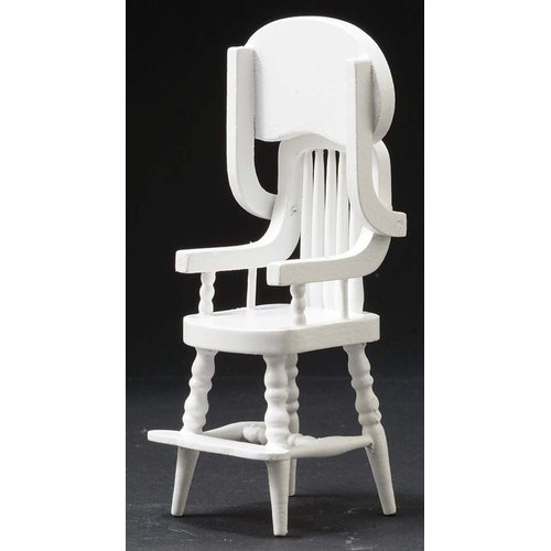 Classics by Handley Dollhouse Miniature High Chair, White
