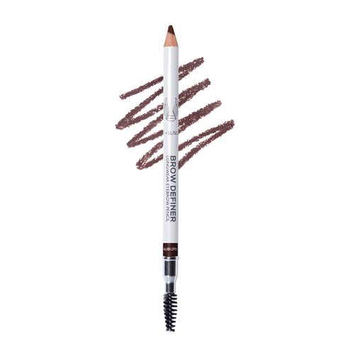 True + Luscious Brow Definer Pencil - Pomade & Powder Combo With Organic Castor Oil - Fills, Shapes Eyebrows - Waterproof - Auburn for Red/Mahogany Hair