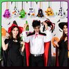 Moucuny 36 Sets Halloween Felt DIY Ghost Kits Halloween Craft Kit Ghost Hanging Ornament Halloween Party Favor Decoration for Indoors Outdoors Classroom Activities Supplies