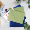 Granhoolm 100 Pack 5x7 Envelopes,A7 Invitation envelopes V Flag 5.25 x 7 .25 for 5x7 Cards,Ideal for Invitations,Weddings,Parties,Greeting Cards,Photos(Sage Green Pearl Paper)