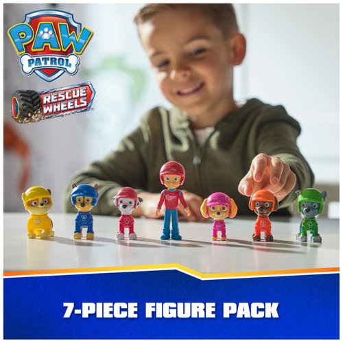 Paw Patrol: Rescue Wheels, Toy Figures Gift Pack, with 7 Collectible Action Figures, Kids Toys for Boys and Girls Ages 3 and up