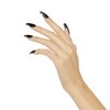 KISS Gel Fantasy Press On Nails, Nail glue included, 'Jelly Gelée', Black, Long Size, Square Shape, Includes 28 Nails, 2g glue, 1 Manicure Stick, 1 Mini File