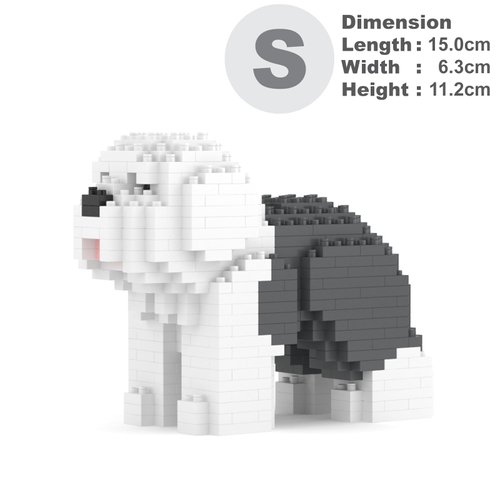 JEKCA Old English Sheepdog Mini 01S | Plastic Building Blocks | Age 14+