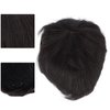 Men Hair Unit Wig Male Hair Pieces Short Wig, Black Short Straight Hair High Temperature Fiber Bald Head Fake Hair Wig, Head Top Short Straight Black Hair Wig