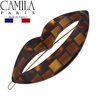 Camila Paris CP2971 French Hair Barrette Clip for Girls, Small Handmade Kiss Brown, Strong Hold Grip Hair Clips for Women, No Slip and Durable Styling Girls Hair Accessories, Made in France