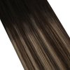 Ugeat 22inch Tape in Hair Extensions Human Hair Brown Tape Real Human Hair Extensions Natural Black to Dark Brown Mix Caramel Brown Balayage Double Sided Tape in Remy Hair Extensions 20Pcs 50G