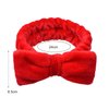 Luhaomisky 1Pc Rose Red Women Makeup Headband Cute Bowknot Coral Fleece Soft Headband for Washing Face,Skin Care and Makeup Removal,Hair Accessories,Women's Fashion Headbands,Beauty and Personal Care