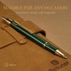 BEILUNER Luxury Gel Pen with 24K Gold Electroplating Finish, Green Piano Lacquer, Luxury Grade Craftsmanship, Best Gel Pen Gift Set for Men and Women