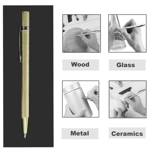 VebaCidi Scribe Tool, 2 Pieces Tungsten Carbide Tip Scriber, Engraved Pen for Tile/Glass/Wood/Ceramics/Metal/Gold/Welding