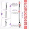 Utopia Care Cuticle Pusher Tool and Spoon Nail Cleaner - Professional Grade Stainless Steel Cuticle Remover and Cutter - Durable Manicure and Pedicure Tool - for Fingernails and Toenails (Silver)